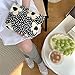 PAZIMIIK Floral Makeup Bag Large Cotton Zipper Pouch for Purse Travel Canvas Make Up Organizer for Women Cosmetic,Floral Navy Blue