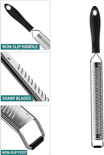 Miniatura 2 de Rallador de queso, Zester de limón con mango, cítricos Zester, cuchilla de acero inoxidable afilada, herramienta de cocina profesional para queso,