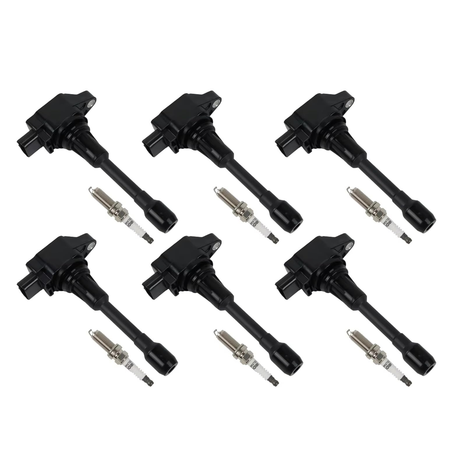 Compatible Con Nissan Para 370Z V6 3.7L 2009-2020 6 Piezas Paquete De Bobina De Encendido Juego De Bobinas De Lápiz Pieza De Repuesto UF617 22448EY00A DF8H11B Bobinas Encendido