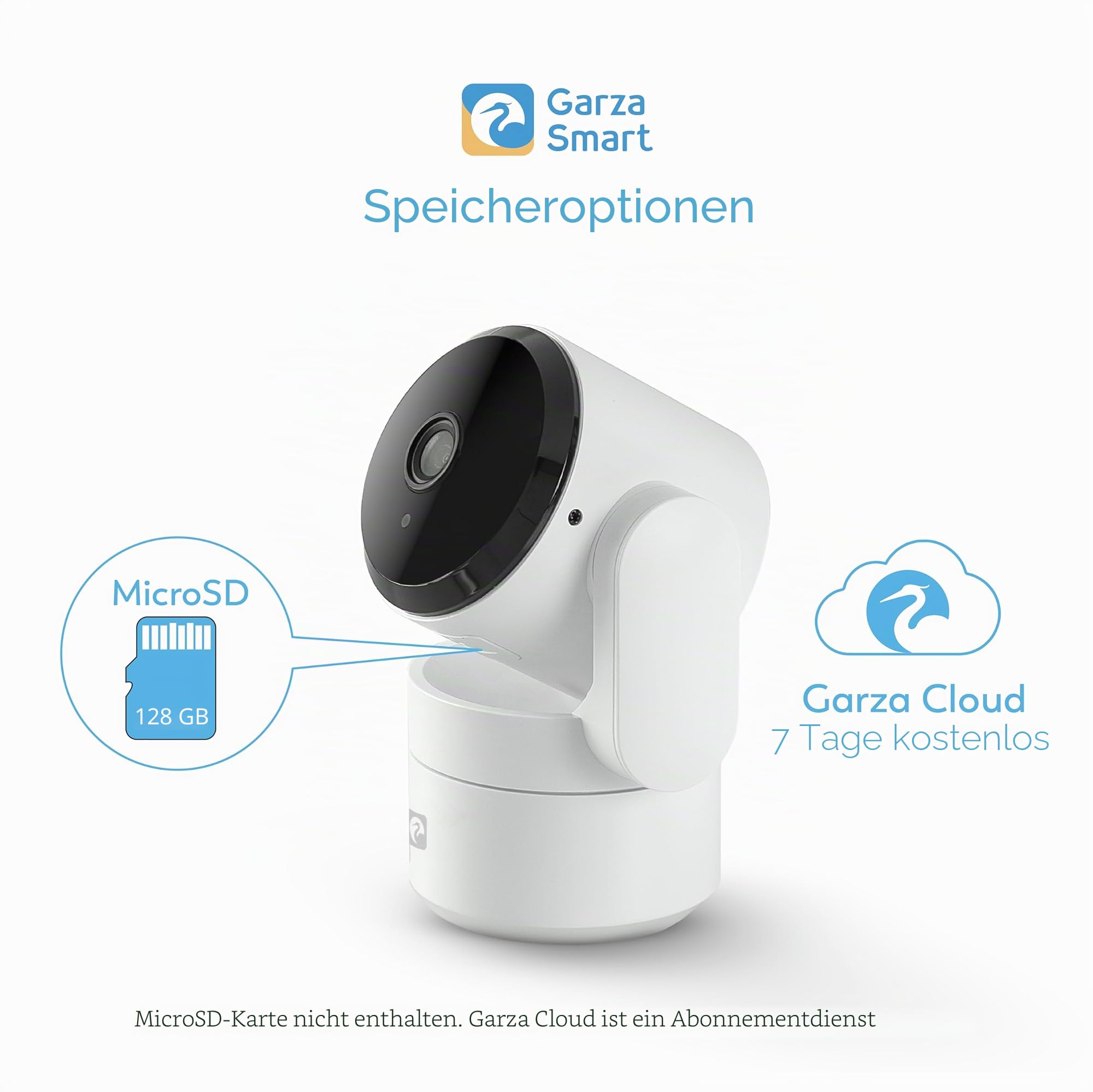 Garza - Smart - Pack 2 360º Indoor Smart IP WiFi-Überwachungskamera 2,4 GHz, 1080 HD, Nachtsicht, Bewegungserkennung, Datenschutzmodus, Fernbedienung per App.