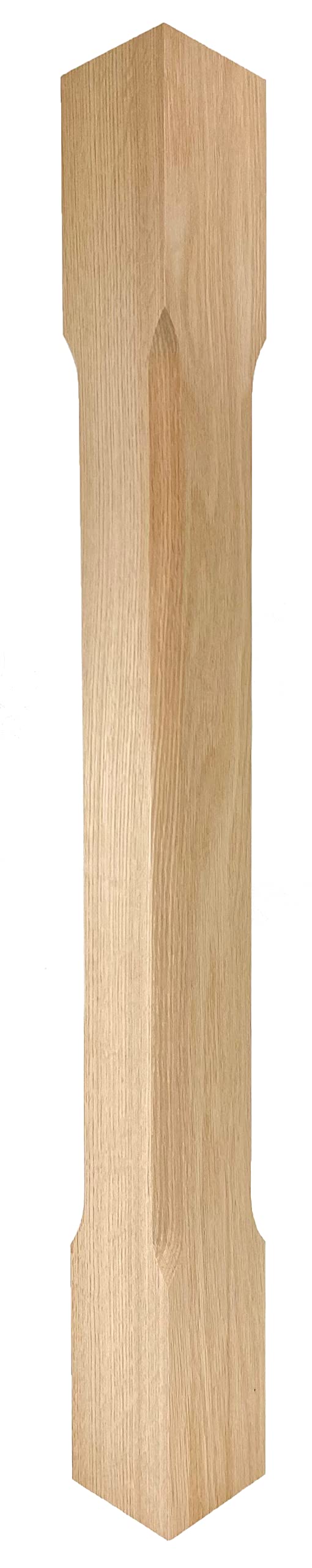 Modern Square Celoron Island Leg - 34 1/2" Tall x 3 1/2" Wide - Unfinished Wooden Leg for Kitchen Islands, Tables or Desks (Oak)