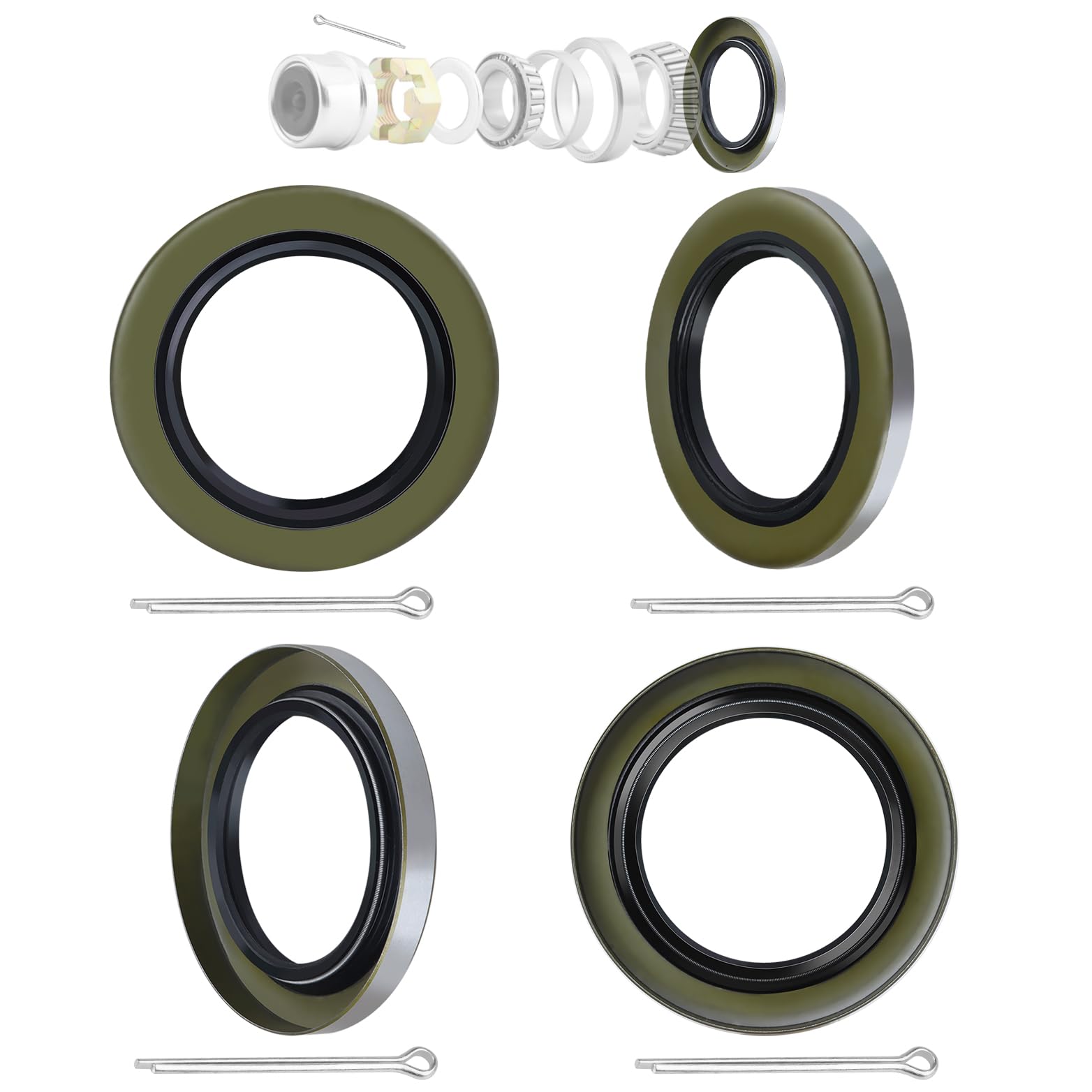 1.249"IDx1.983"OD Grease Seal Fit for 2000-2200LB Trailer Wheel Hub Spindle