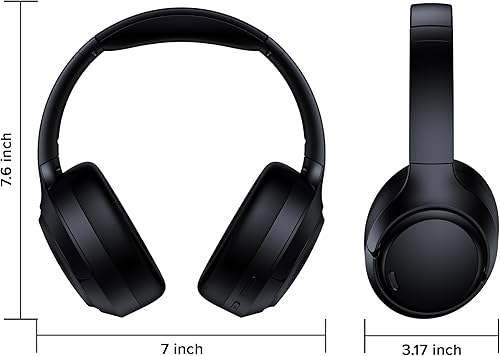 Miniatura 8 de Hybrid Active Noise Cancelling Headphones Wireless, 120Hrs Playtime, 6 ENC Clear Mic, Over Ear Bluetooth Headphones with Hi-Res Audio Comfort Earcup