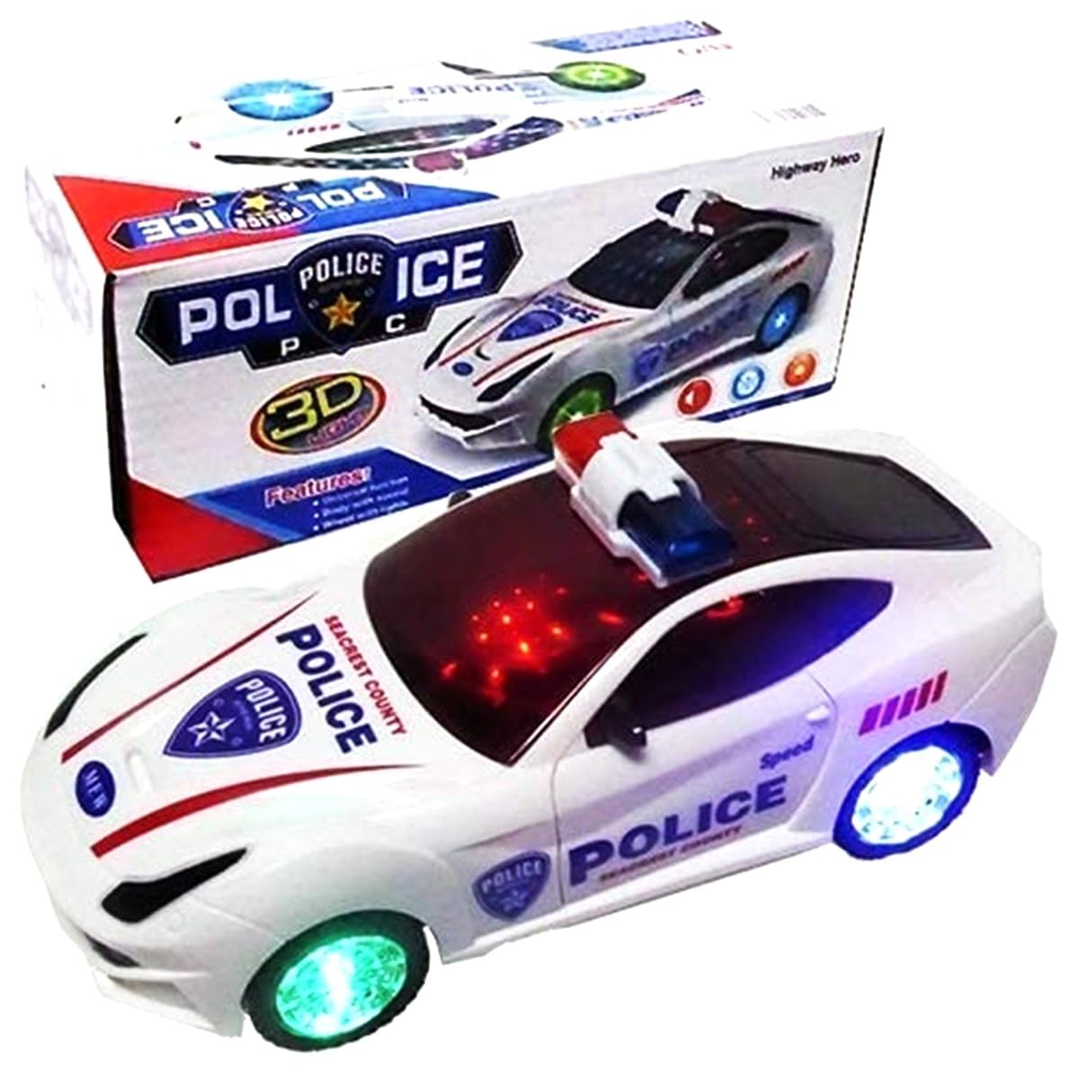 Amisha Gift Gallery Police Car Toy for Kids - Bump and Go Cop Car with Fun Flashing Lights in The Wheels and Realistic Sounds Toy Car for Kids Toys | Toy Vehicles Colour as Per Availability (B0BS9VVMF1) Amazon Price History, Amazon Price Tracker
