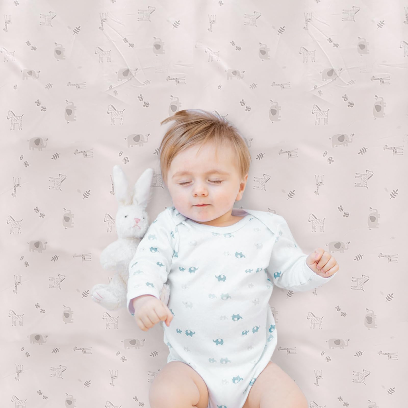 Juego de ropa de cama para cuna de elefante, color gris, juego de ropa de cama de 3 piezas para bebé, elefante, safari, recién nacido y bebé, gris