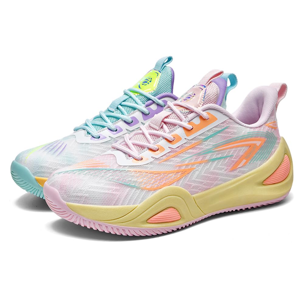 Basketballschuhe, Herren Sportschuhe, rutschfest, verschleißfest, atmungsaktiv (yuanyang897,37)