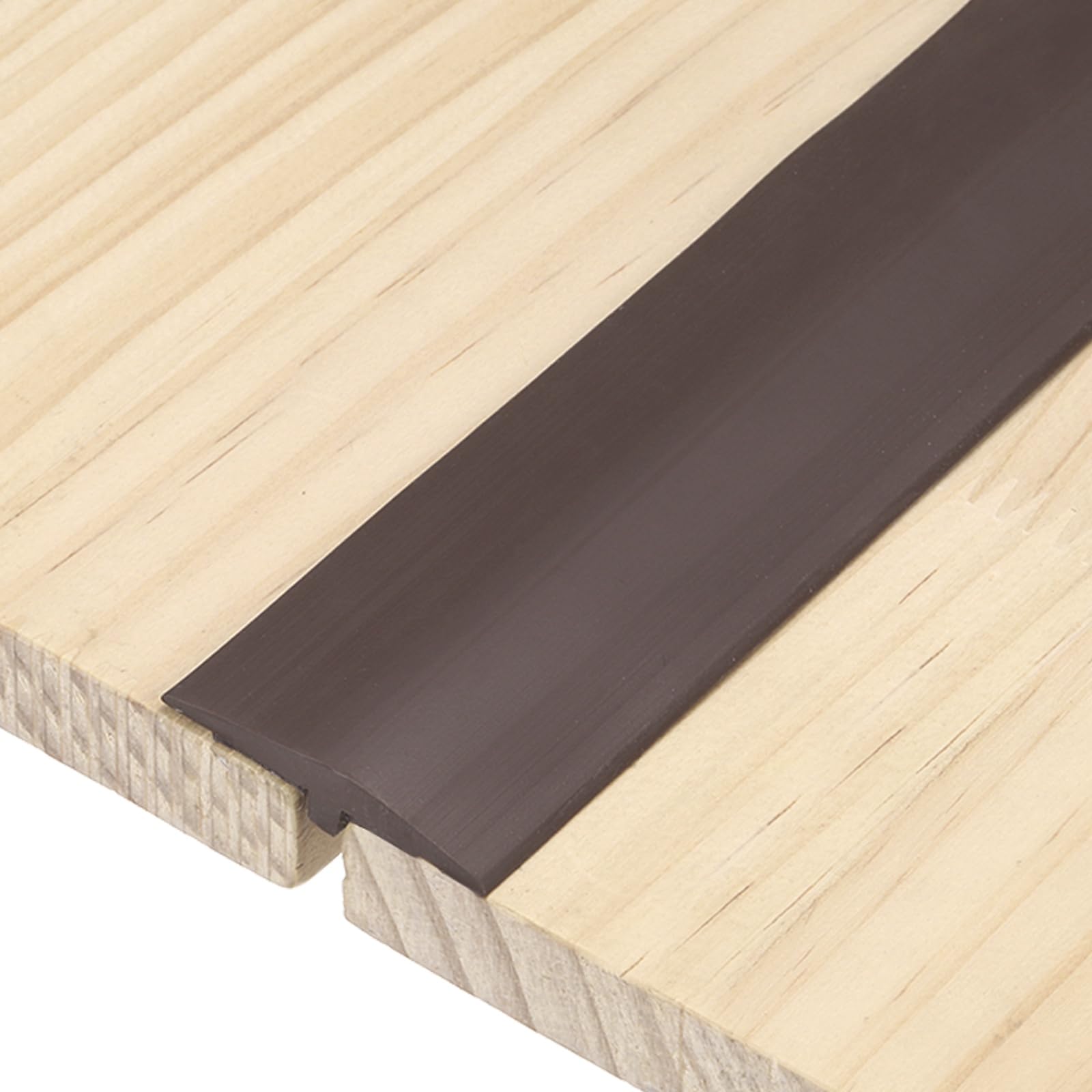 sourcing map T-Molding Transition Strips, 100cm x 4cm (L x W) PVC Floor Flat Divider Strip Self Adhesive Vinyl Flooring Edging Trim for Joining Floor Gaps Doorways, Brown โ image 1