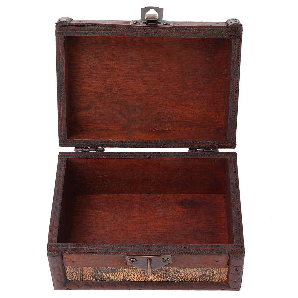 Houten schatkist vintage houten sieraden opbergdoos retro antieke sieraden opbergdoos Home Decor geschenkdoos