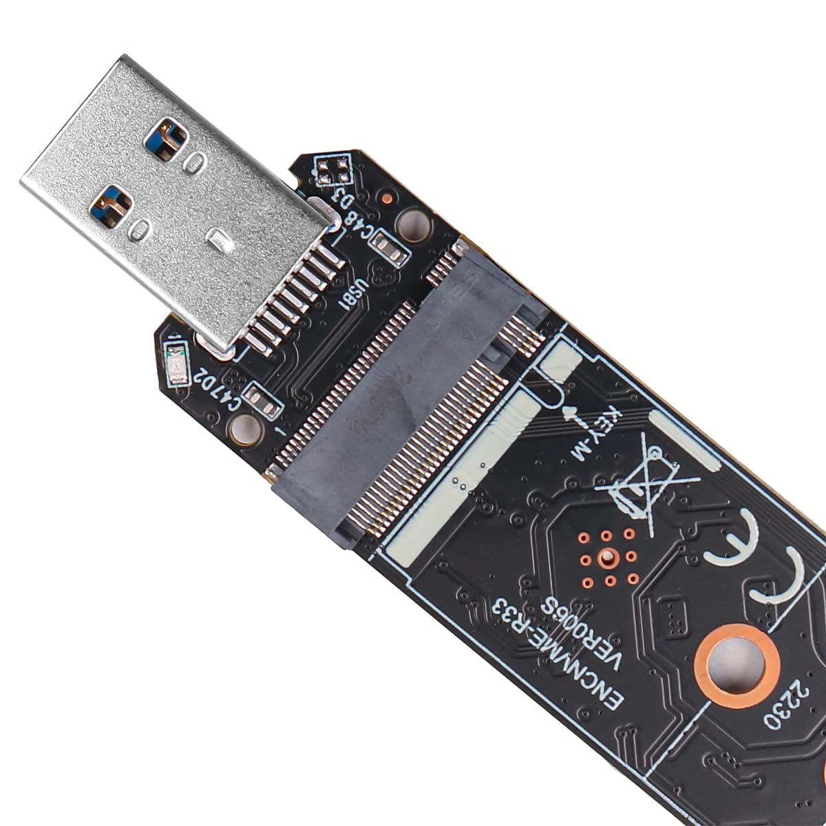 M.2 - USB adapter, B kulcs M.2 SSD adapter USB 3.0 (kábel nem szükséges), USB - 2280 M2 SSD meghajtó adapter, NGFF Converter
