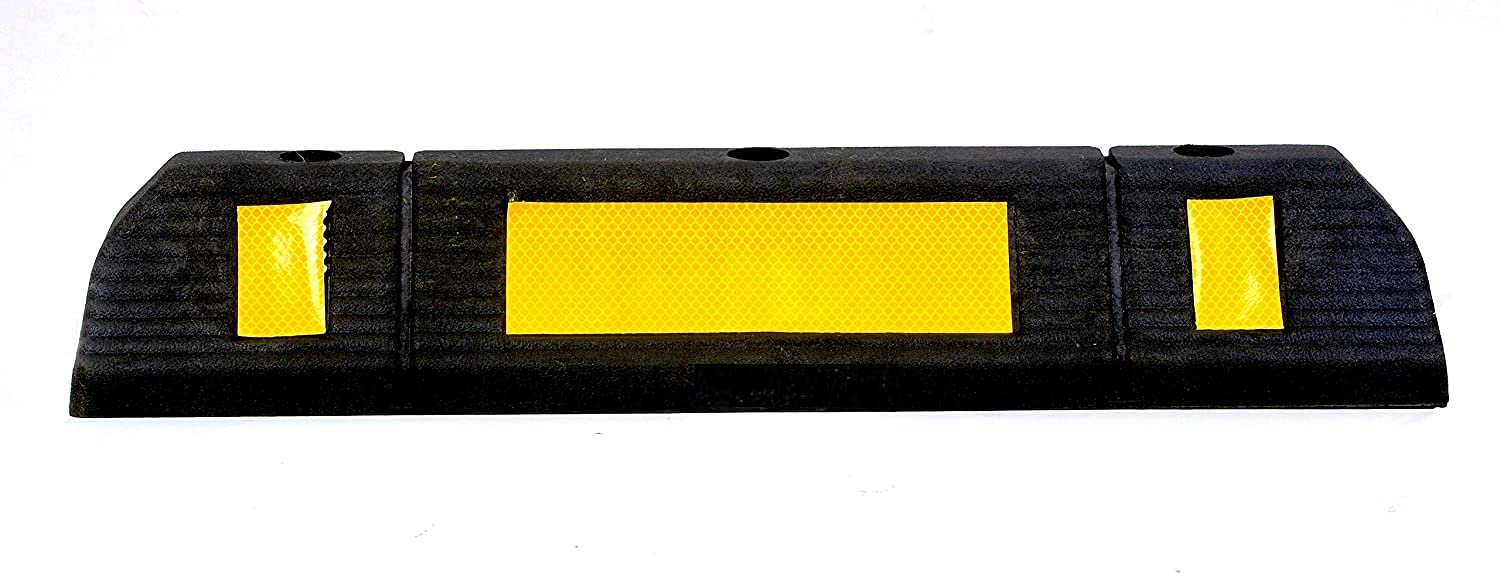 Tool Zone Parking Stopper for Garage Floor, Blocks Car Wheels as Parking Aid and Stops The Tires (Rubber Block Pack of 1 Pc)