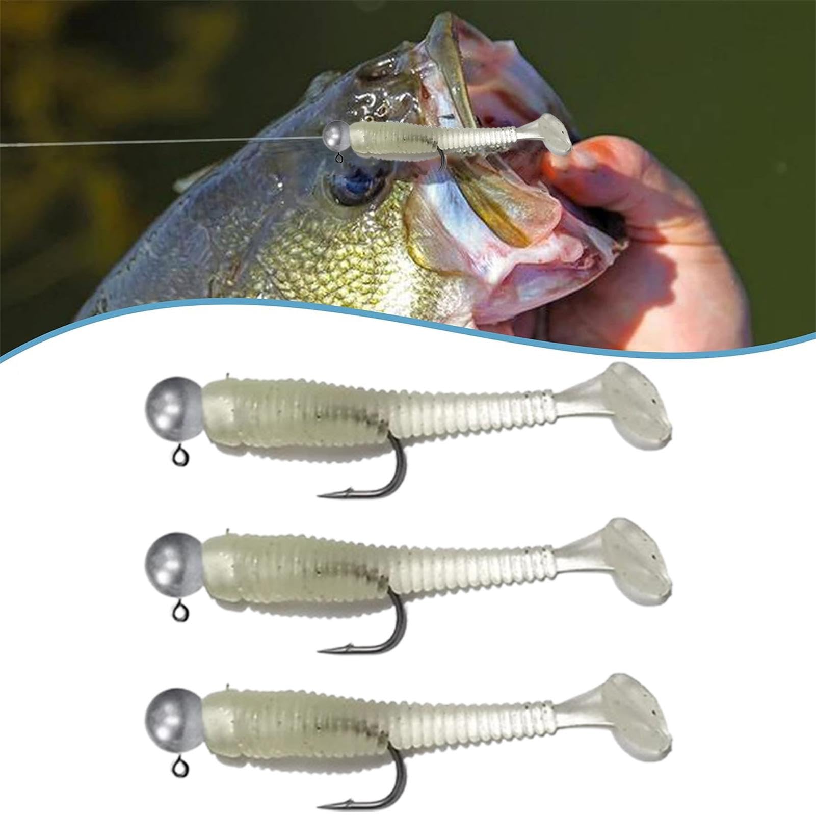 Appât Poisson Hélice Leurre De Pêche LIOOBO - Appât Dur Swimbait Réaliste Pour Truite Et Poissons D'eau Douce/saumâtre Swimbait Basse