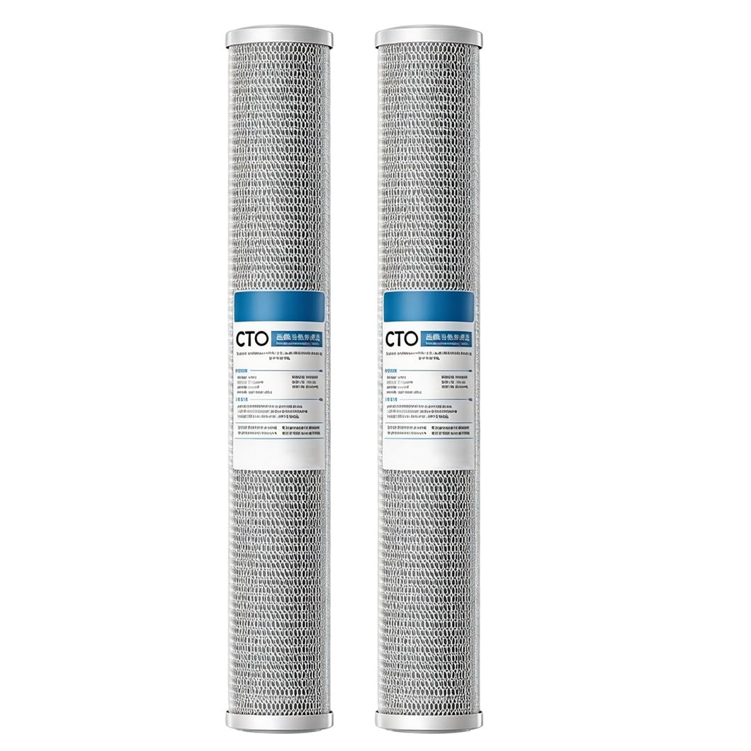 Filtre charbon actif CTO bloc 20" à structure dense, haute durabilité pour eau saine