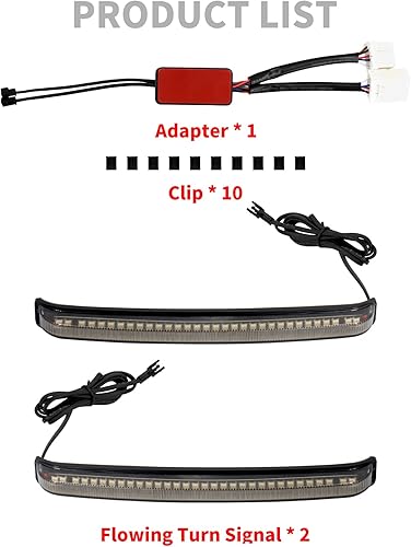 Miniatura 4 de Luz trasera LED de alforja para motocicleta, lámpara de señal de giro secuencial de freno para Harley Touring Street Gilde Road King Road Gilde