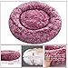 Comlax Beruhigende Donut Hundebetten Großer, Rundes Kissen mit abnehmbarem waschbarem Bezug, Anti-Angst-Kunstfell-Kuscheltier, Flauschiges, bequemes, pelziges Haustierbett (70cm, Rosa)