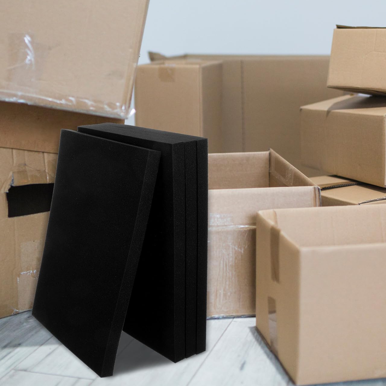 Schaumstoffplatten von Elektronik und Keramik für Versand und Lagerung 4 Stück Schwarze aus Polyurethan für Verpackungsmaterial Vielseitig Zuschneidbar und Stoßdämpfend