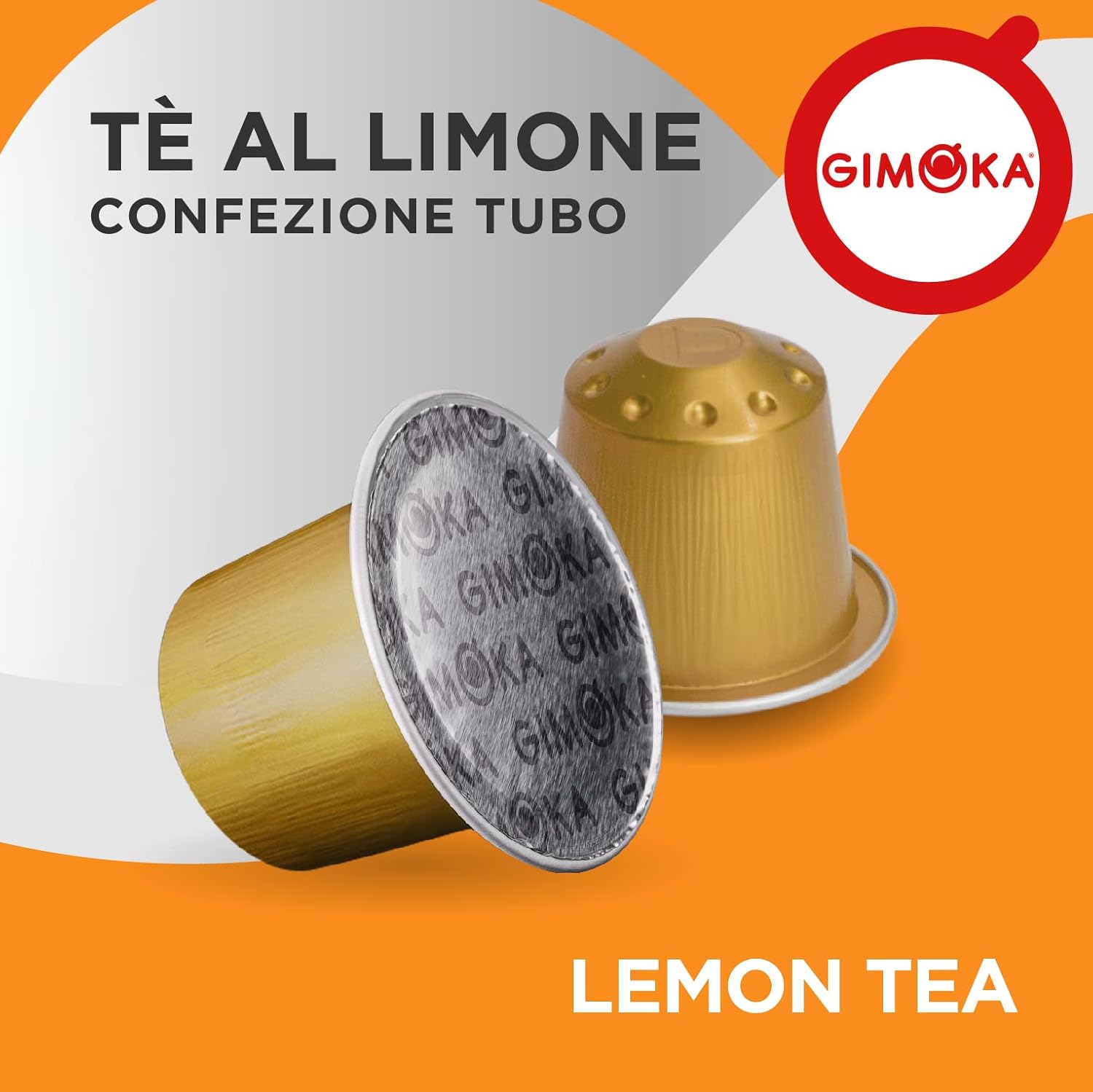 Gimoka Espresso Pods Lemon Tea 100 Aluminum Capsules Compatible with Nespresso