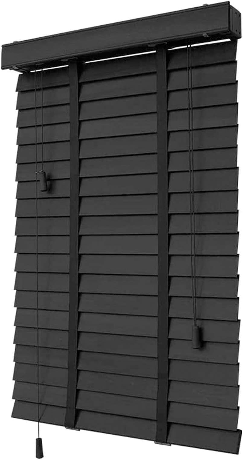 Wooden Blinds Wood Shutter Shades Blinds Roller Blinds Anti-UV Window Treatment, Venetian Window Blinds Horizontal Blinds Durable Easy to Install