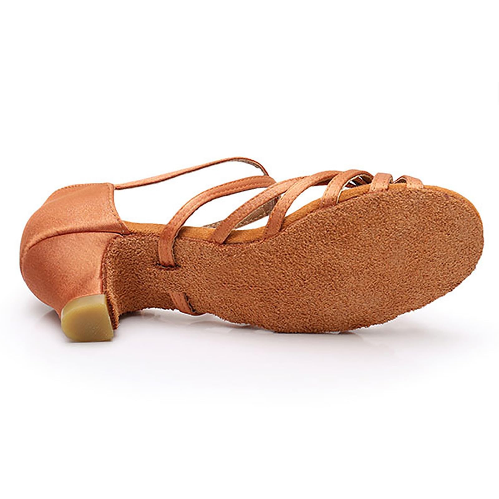 Scarpe da Ballo Latino Americano Bambina Tacco 3,5cm Scarpe Ballo Danza Classica in Raso
