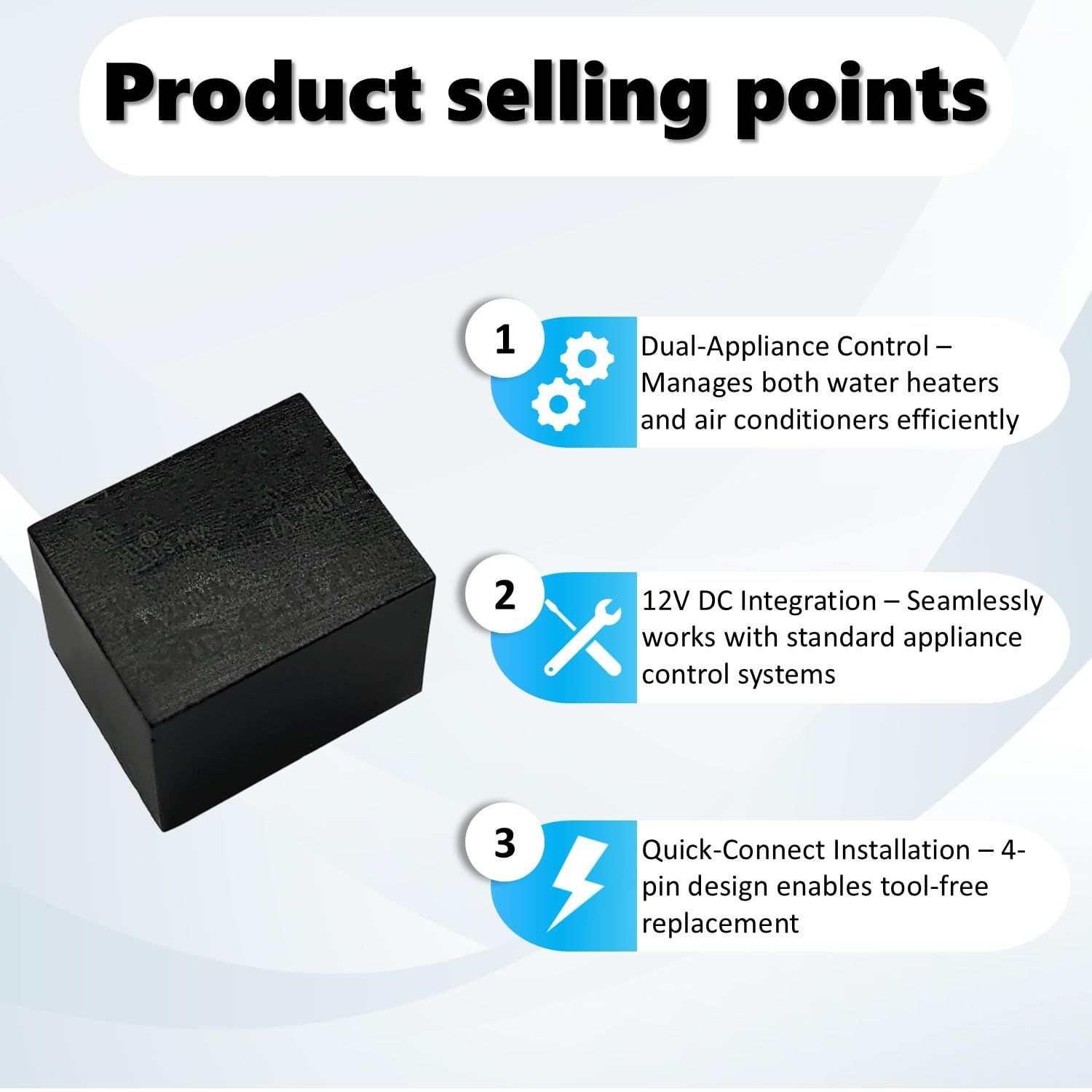 SRD-S-112DM 12VDC 15A 4-Pin Relay for Water Heaters and Air Conditioners - Efficient Power Control image 2