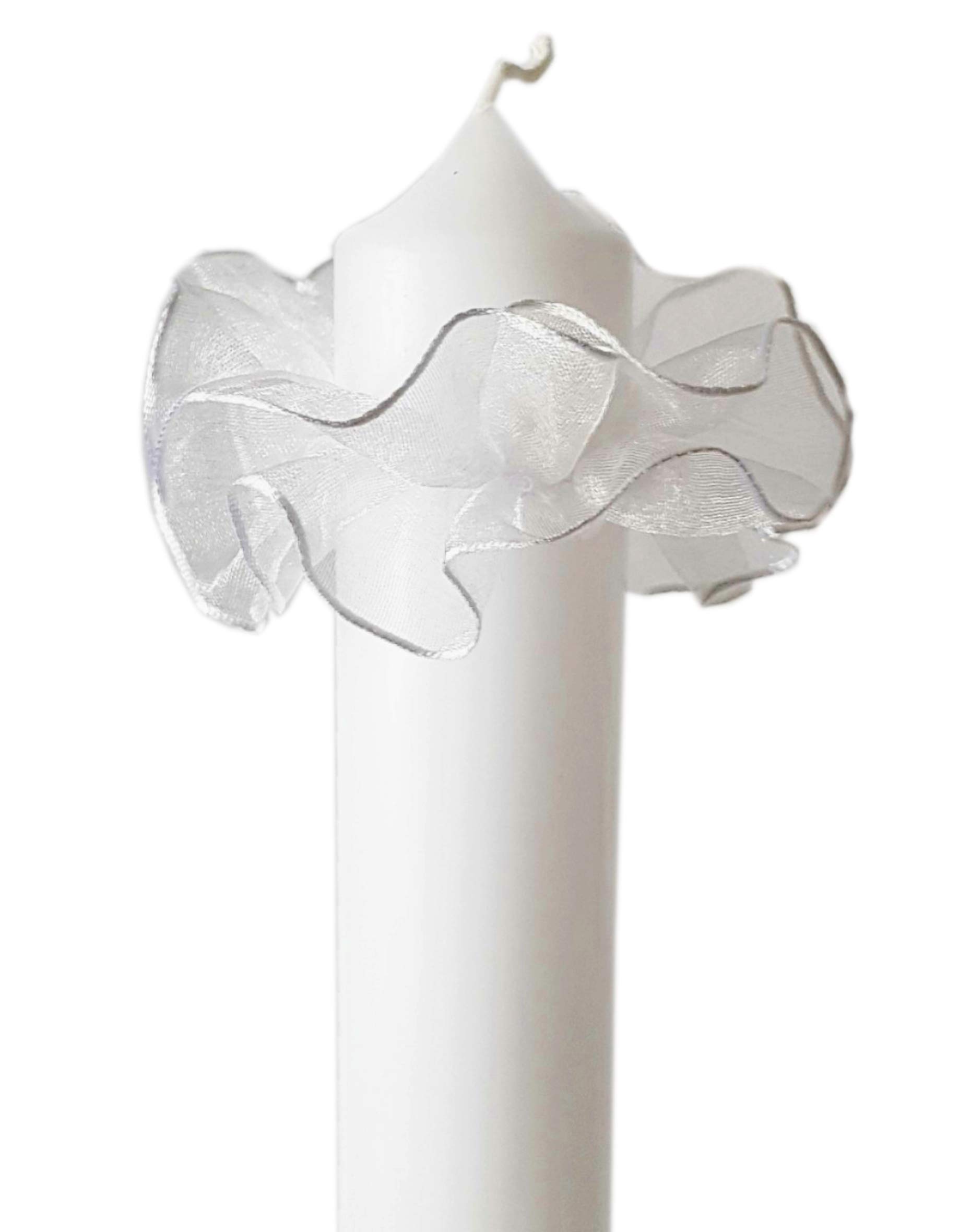 Tropfschutz Taufkerzen, Tropfer Weiß für Kerzen mit Durchmesser 4-5 cm/Tropfenfänger Weiß/für Taufkerze oder Kommunionkerze