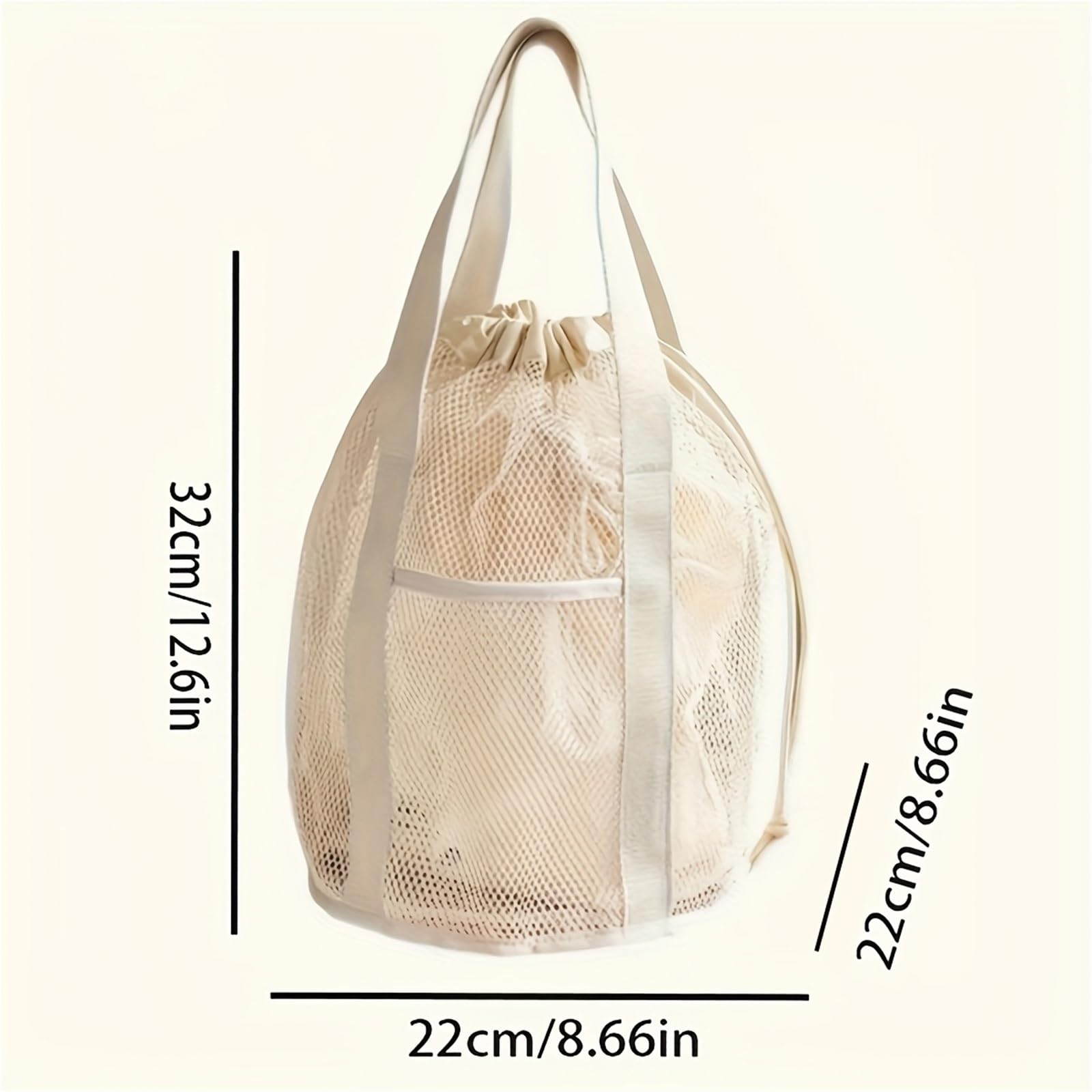 Borsa da toilette viaggio 1 pezzo, borsa ultraleggera pieghevole scavata in rete, tasca con coulisse, spiaggia Per Viaggi(Green)