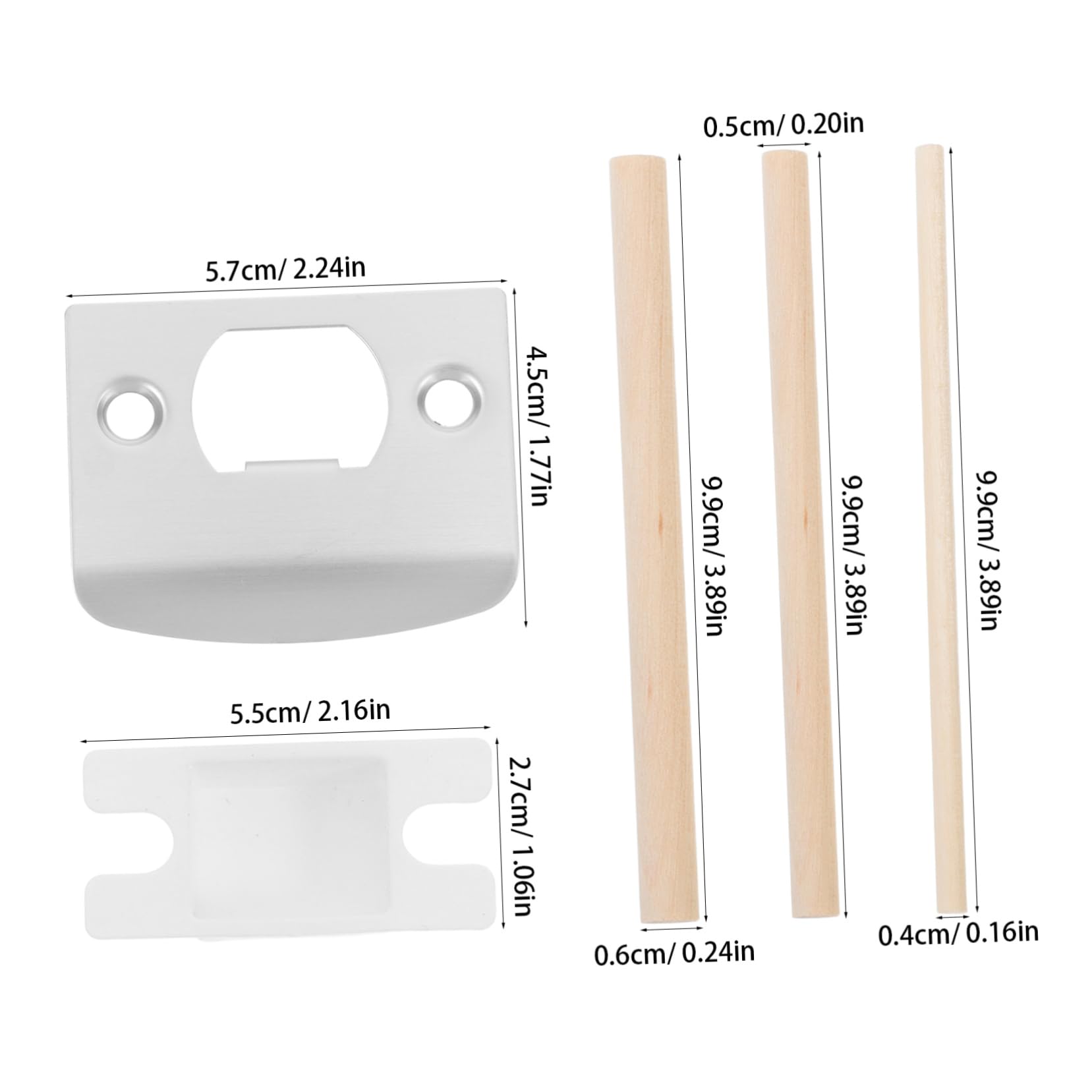 OSALADI 2 Sets Stainless Steel Door Strike Plate Security Latch Strike Door Reinforcement Plate with Screws for Exterior Deadbolt Heavy Duty Residential Use