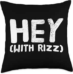 Amazon.com: hey with rizz | Viral Social Media Trending Teens Throw ...