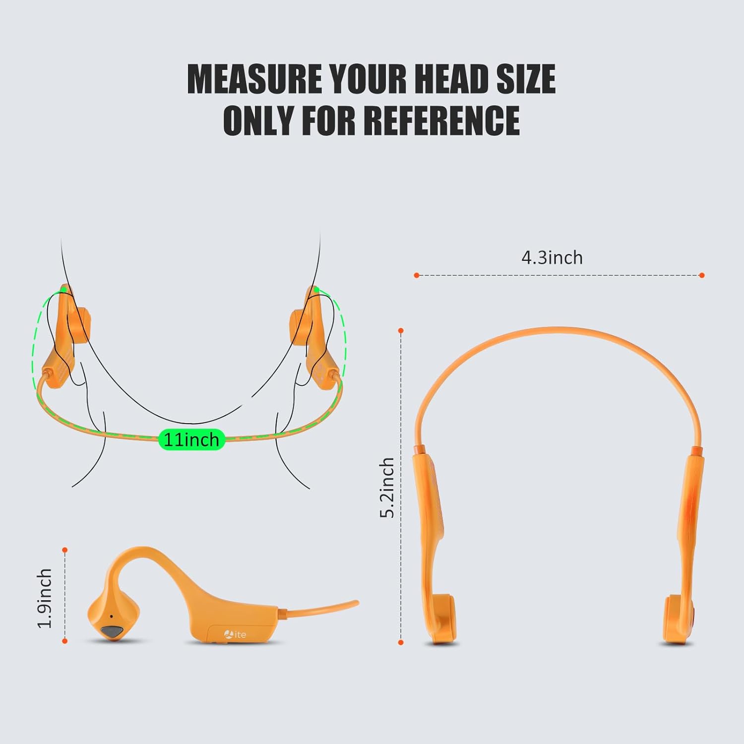 Bone Conduction Headphones Bluetooth - Wireless Open-Ear Headset with Microphones Lightweight Sweat Resistant Waterproof Running Earphones, Long Battery Life - Image 6