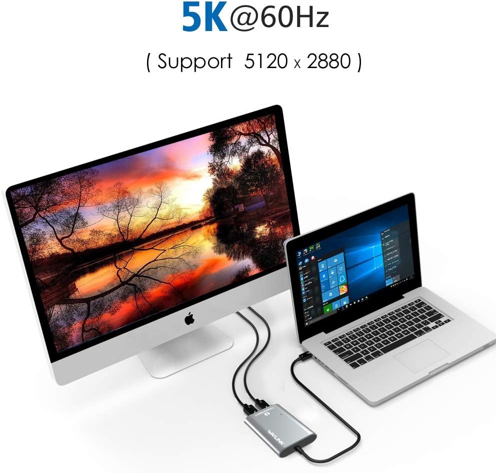Blасk Frіdау - 70% оƒƒ WAVLINK Thunderbolt 3 to Dual Displayport 1.4 Adapter, Single 8K@30Hz & Dual 4K@60Hz or FHD@144KHz Display, Compatible with 2016 Above MacBook Pro and Some Windows