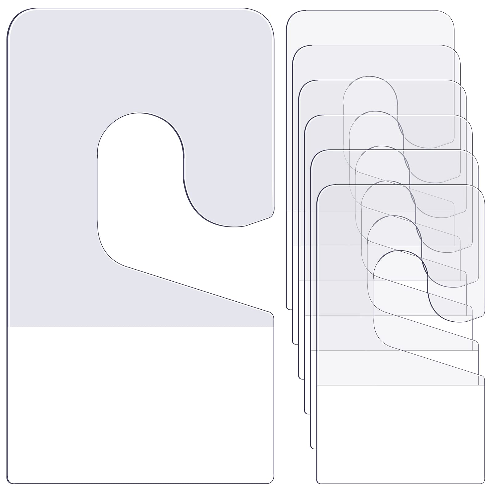 Lot de 1 500 étiquettes autocollantes transparentes en plastique pour décoration de magasin (2,6 x 4,5 cm)