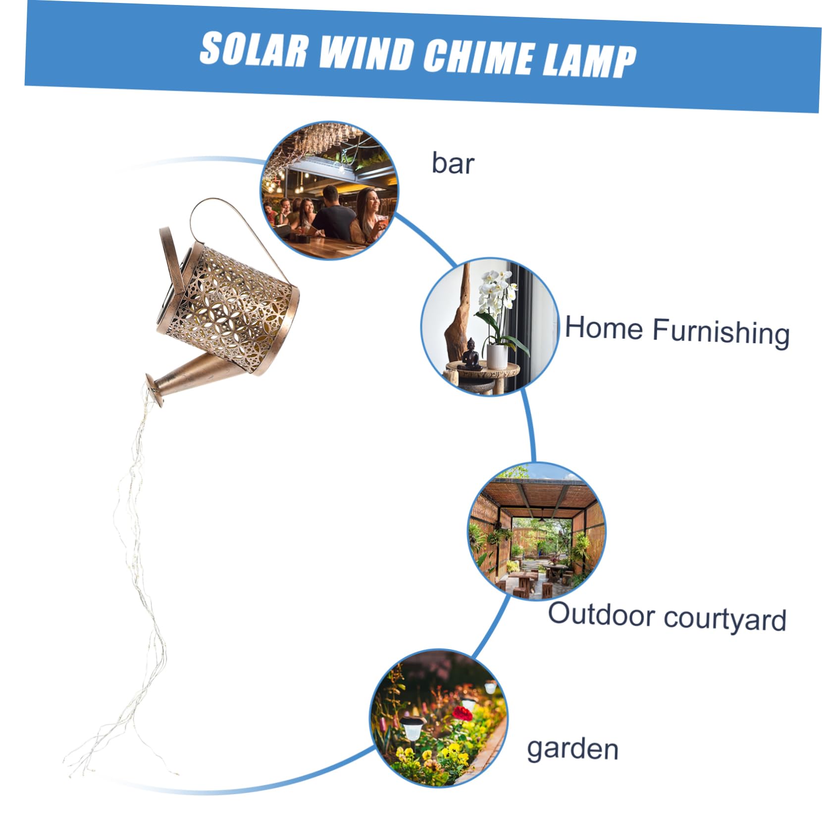 Lampada Solare da Giardino a Forma di Bollitore Cavo per Esterni, Luce Decorativa per Prato, Illuminazione Solare per Terrazze e Vialetti, Facile Installazione, Effetto Luminoso Decorativo