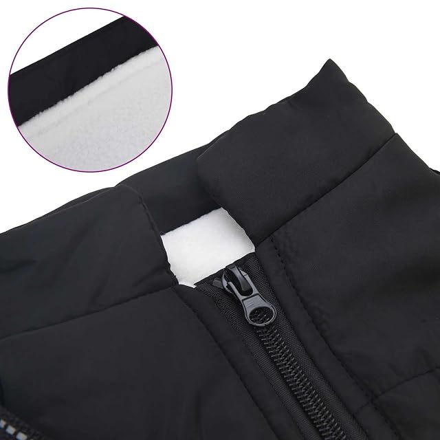 Foto 7 de 8 de vidaXL Abrigo para Perros Negro L24 Vellón y poliéster