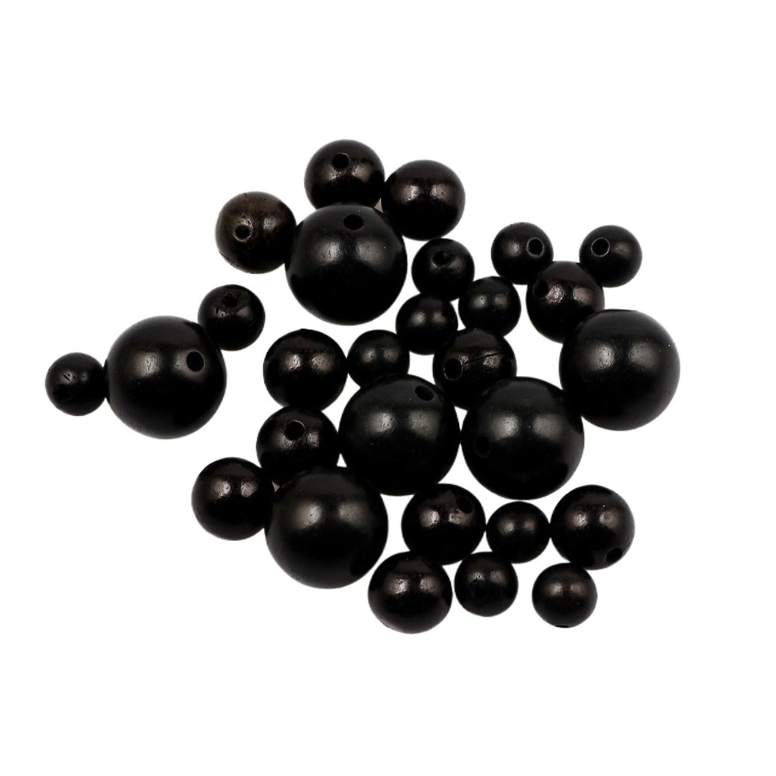 Cuentas de madera sándalo natural negro, redondas y sueltas, for hacer joyas, pulseras accesorios cuentas para Decoraciones Macrame