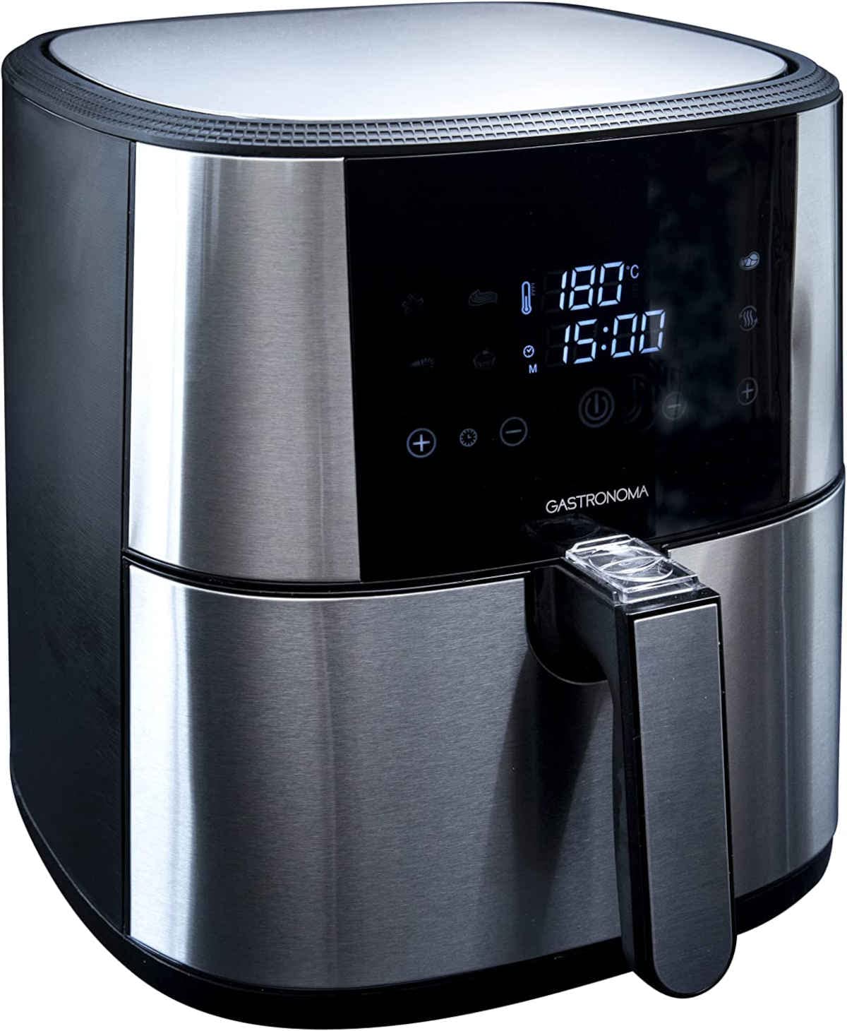 Gastronoma Airfryer - Freidora de aire caliente 1800 W - Air Fryer 6 L - Freidora de aire caliente - Air Fryer XXL - Freidoras - Negro/Acero Inoxidable