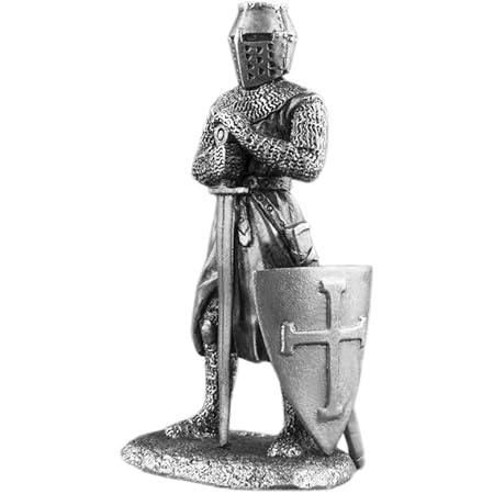 Amazon Com Ronin Miniatures Medieval Knight With Sword Sculpture Unpainted Tin Metal 54mm Action Figures Toy Soldiers Size 1 32 Scale For Home Decor Accents Collectible Figurines Item Kn 06 Home Kitchen
