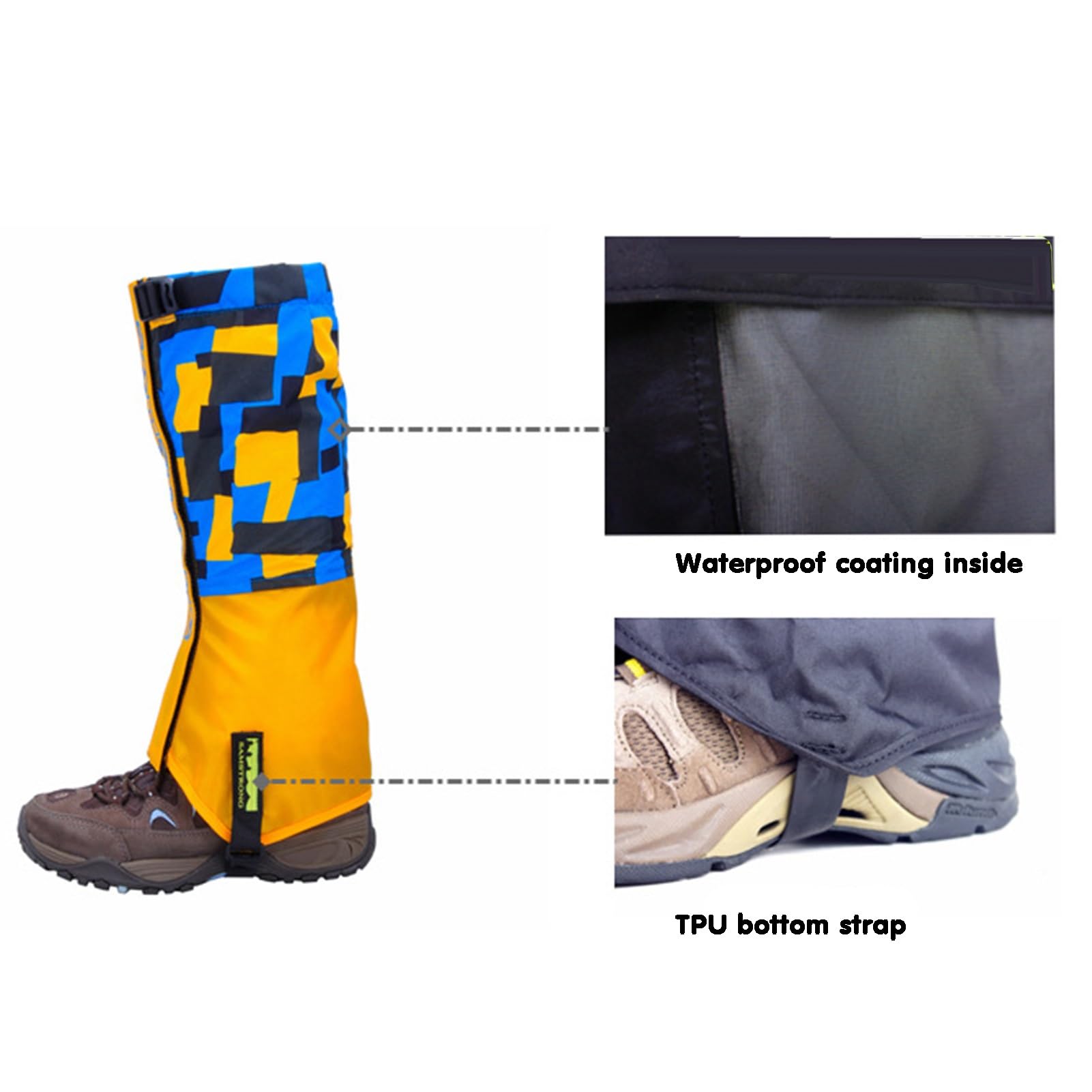 Guêtres De Jambe, Protection Anti-Morsure De Serpent for Les Jambes Et Les Pieds des Enfants for La Randonnée en Plein Air, Le Ski, Couvre-Pieds Léger Et Imperméable, 1 Paire