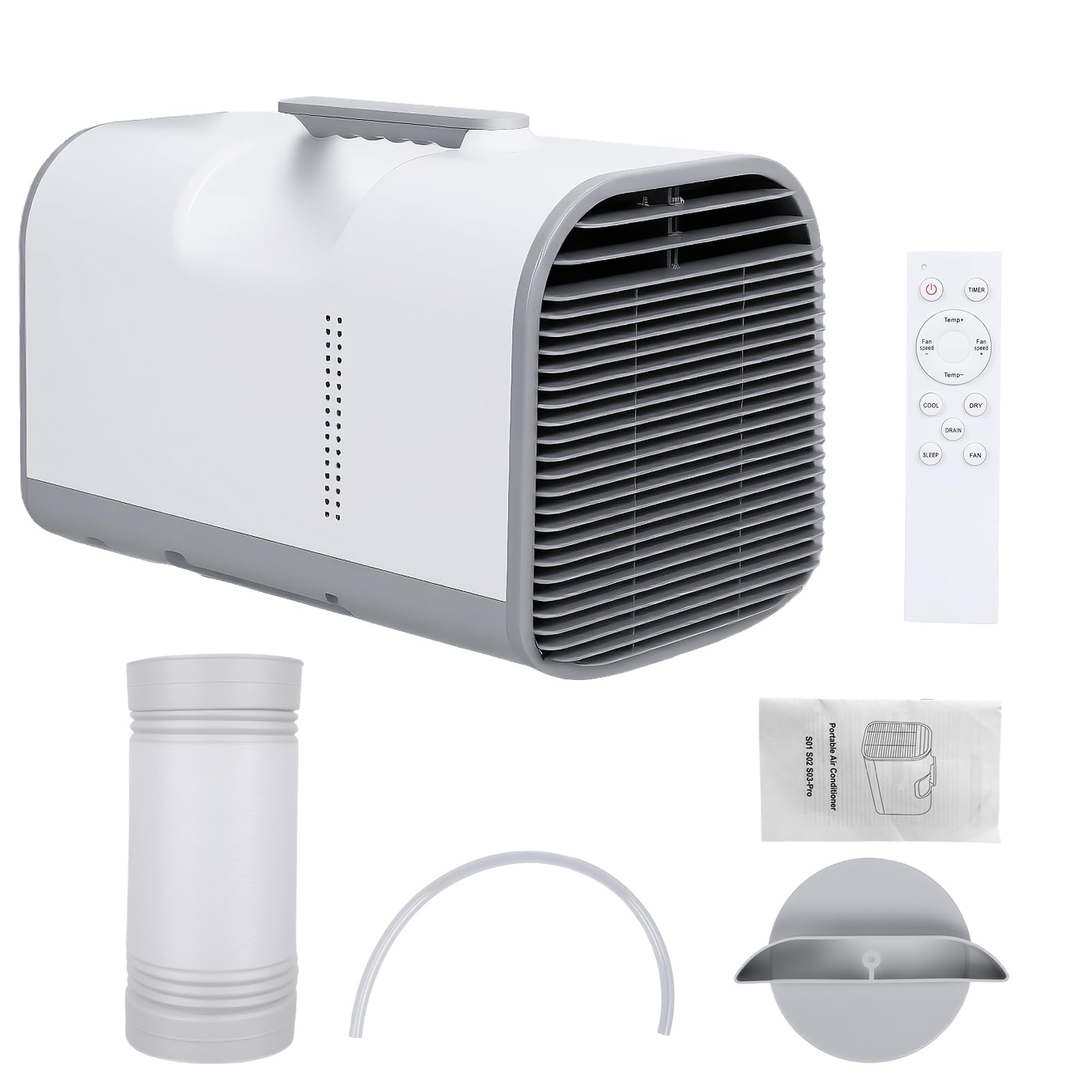 Condizionatore portatile 4000 BTU con compressore, ventola deumidificatore 4 in 1 per camper, telecomando e timer 24 ore, unità di raffreddamento rapido leggero 29 lb UE