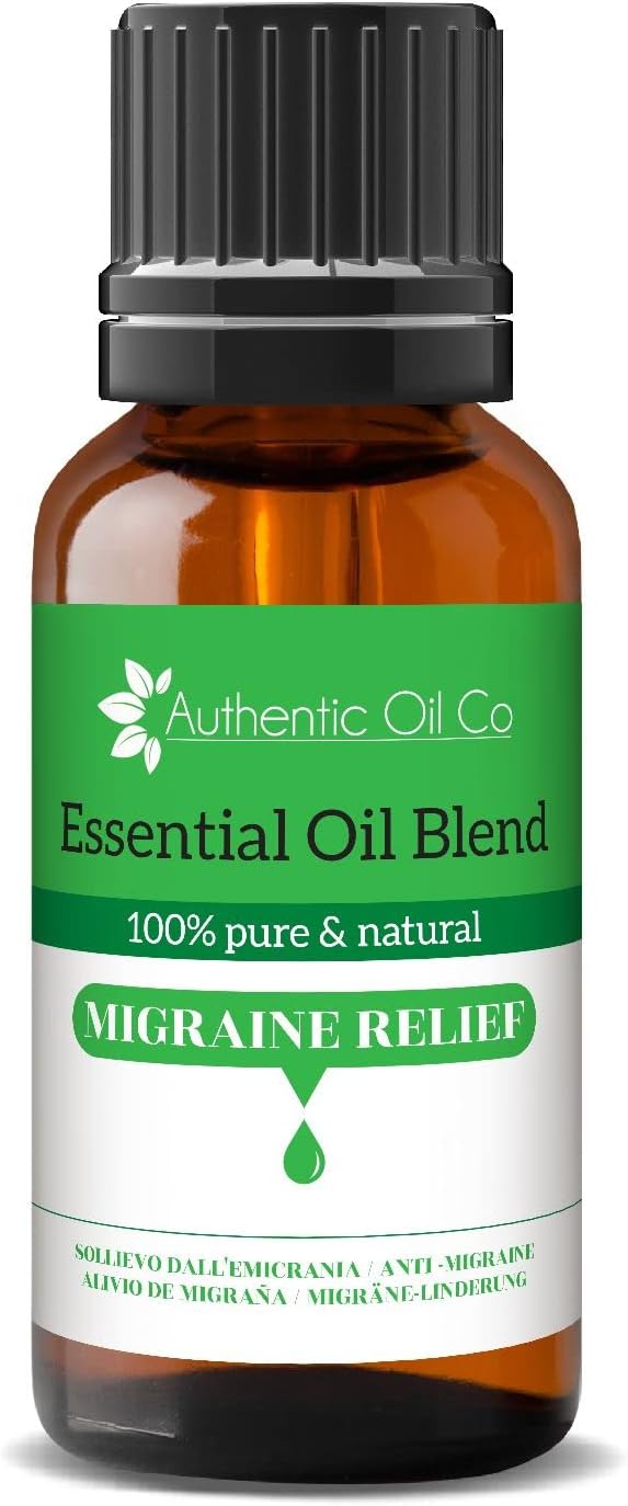 Migraine Relief Essential Oil Blend – 100% Natural, 10ml Migraine Relief Essential Oil Blend – 100% Natural, 10ml