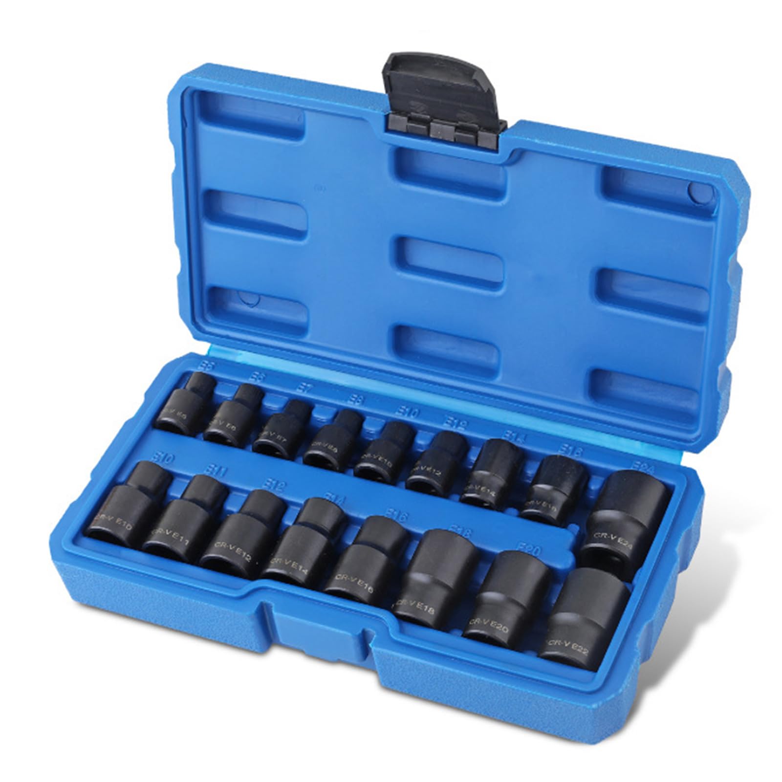 Tsophreniq 17 Piece Set 17Pcs Hexagonal Reinforced Socket Wrench Electric Drill Tool Reinforced Nut Driver Impacts Extension & Impacts Adapter Set