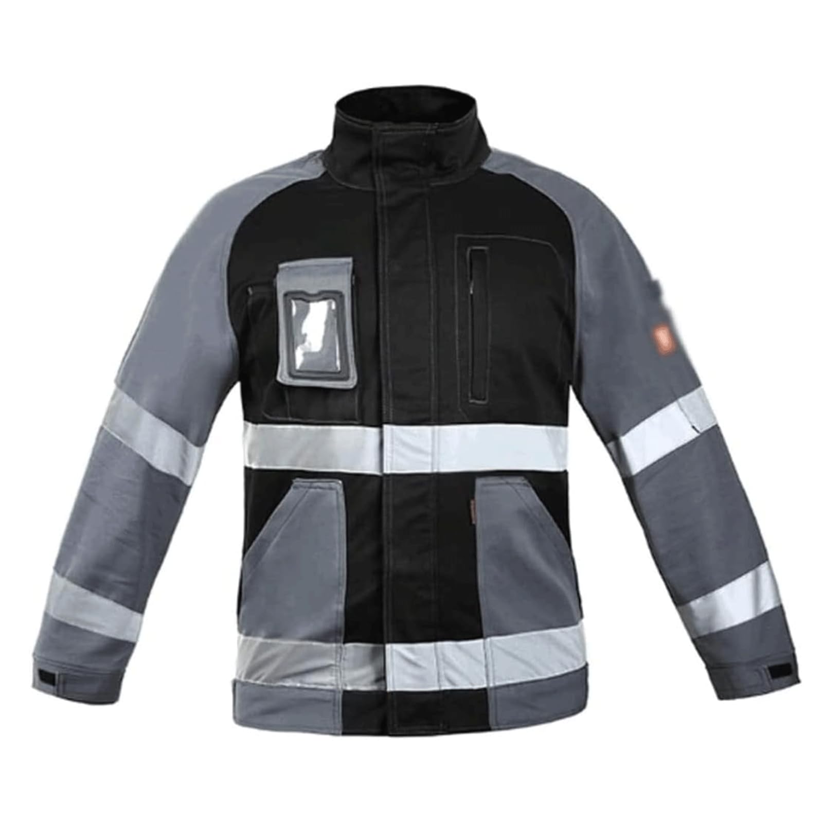 Warnweste Modische reflektierende Jacke, 360° hohe Sichtbarkeit, Baumwolle, reflektierend, gestreift, reflektierende Weste, tragbar, atmungsaktiv, reflektierender Anzug Atmungsaktiv