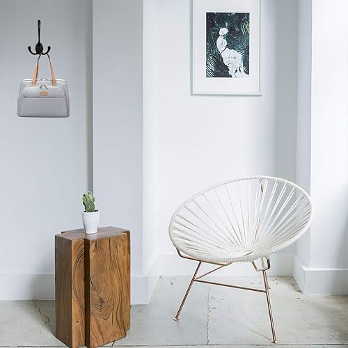 Miniatura 7 de Ganchos para colgar en la pared, paquete de 5 ganchos negros resistentes para bata, decorativos para abrigos colgantes individuales, toalla,