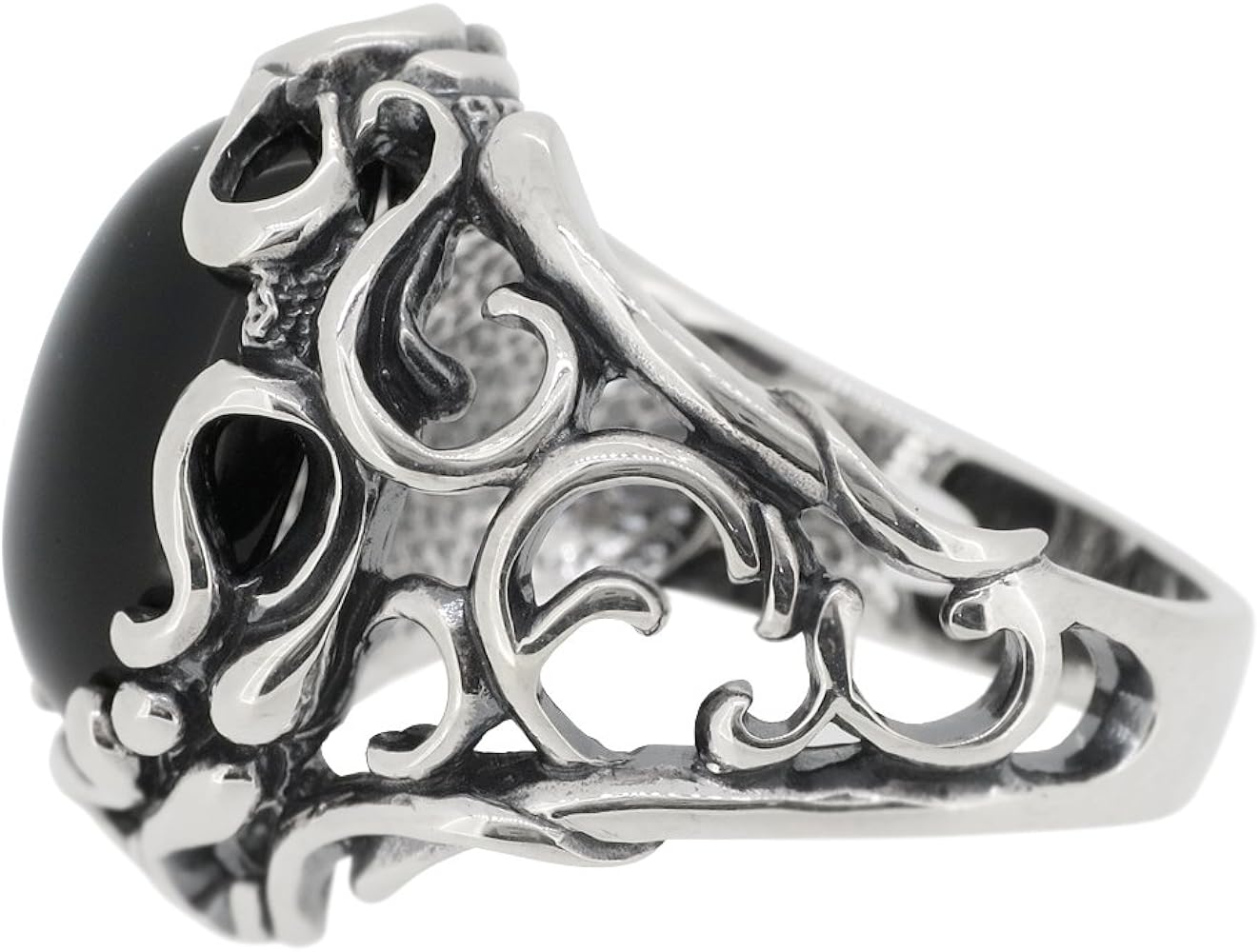 Amazon | [スプルーシュ] シルバー925 オニキス リング 14～21号 (14号