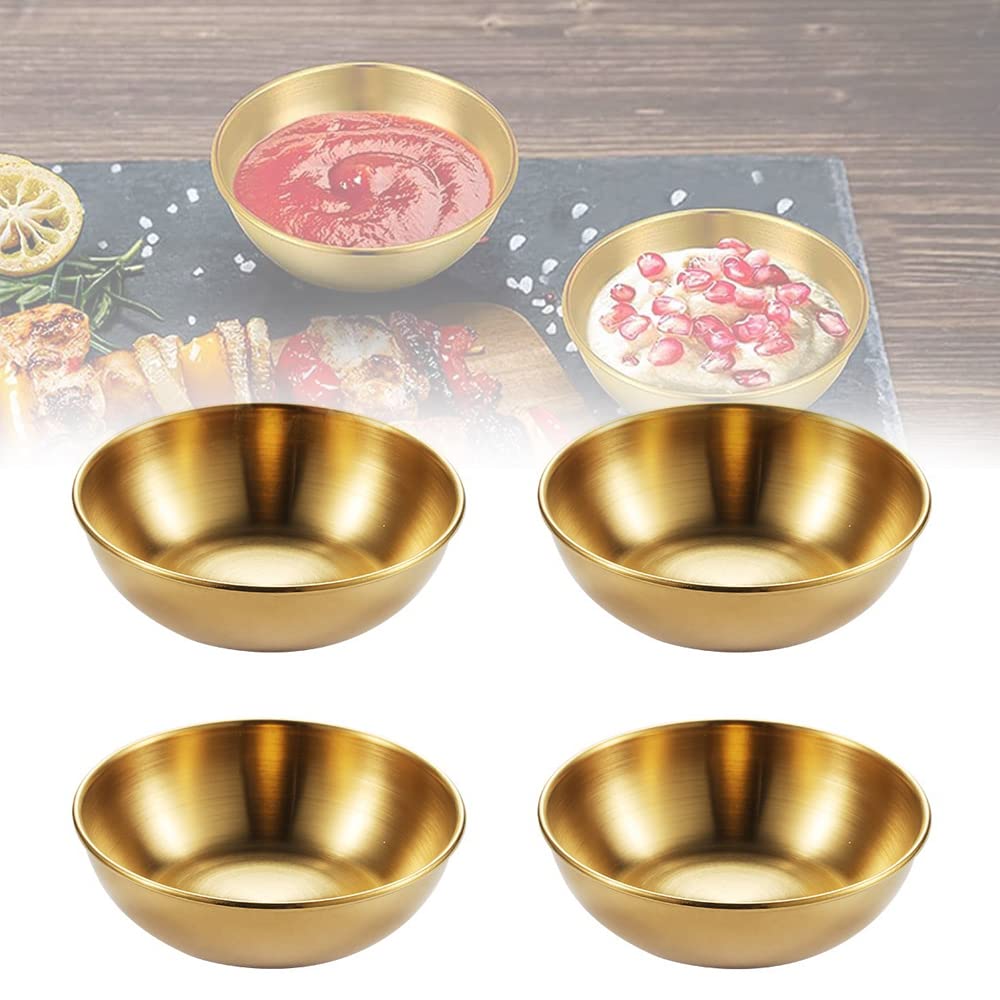 Tre Ciotole Set 6 Ciotoline Aperitivo In Acciaio Inossidabile Dorato Con 3 Cucchiai - GOIYZTTR Set Aperitivo Inox