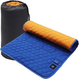 Heated Sleeping Bag Liner,Travel and Camping Sheet, Lightweight USB Heated Sleeping Bag Pad with 3 Temperature Levels & 7 Heating Zones Electric Heating Pad