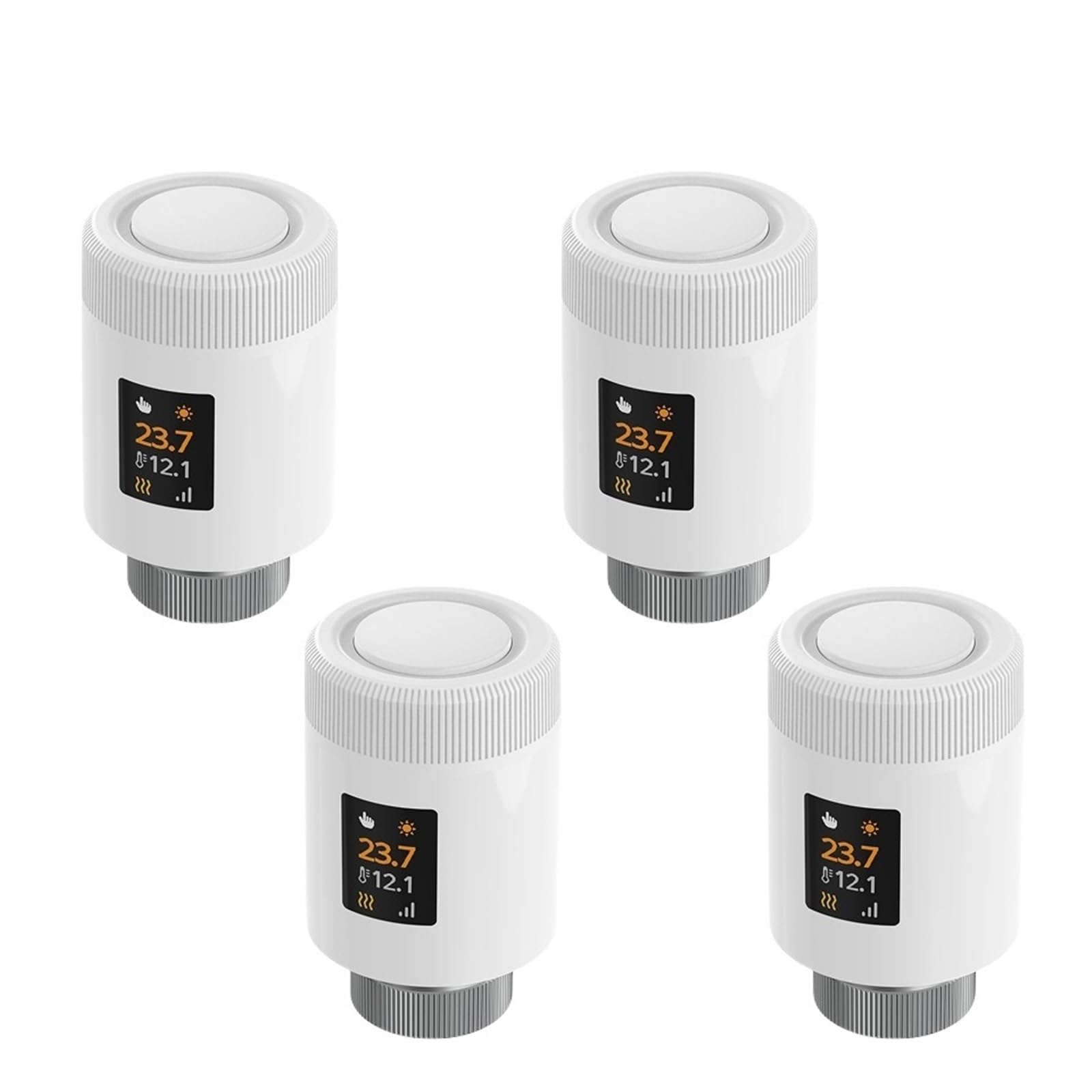 Termostato Attuatore For Radiatore 2 Batterie TRV Valvola Termostatica Smart Life Regolatore Di Temperatura(4PCS-WiFi)