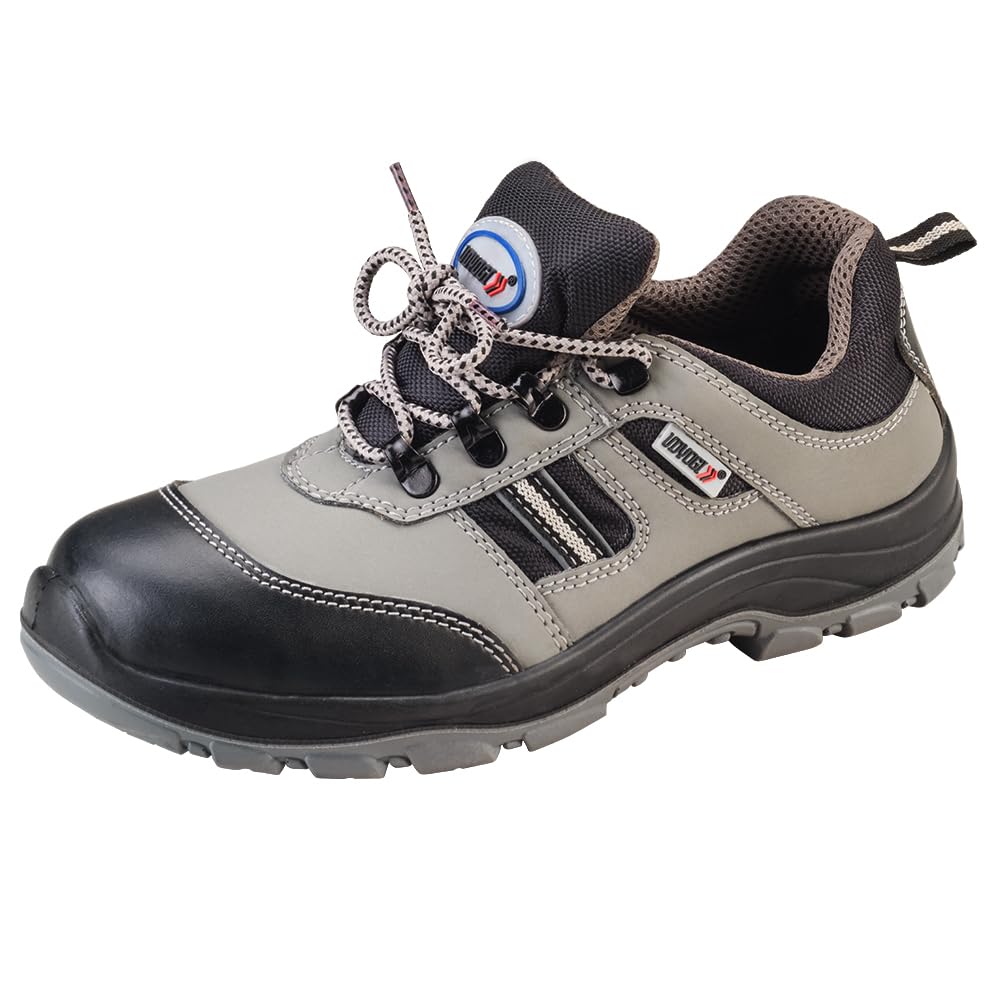 Udyogi Edge Active - VEGAN Sporty multi-colour Safety Shoes for Men | Made with Lightweight, Water-repellent Microfiber Leather, Double Density PU - SRC Sole, Alloy Steel Toe and extended toe guard. Size 7-image-7