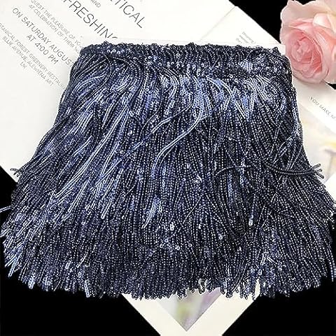 Yalulu Sequins Fringe Trim for DIY Clothing Cover