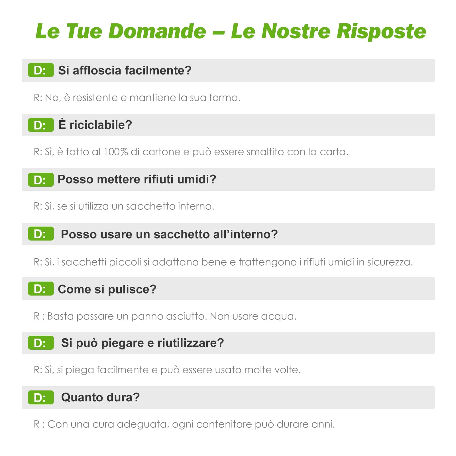 Set da 6 Cestini Spazzatura in Cartone–Cestini Pieghevoli, Riciclabili, Senza Plastica e Riutilizzabili–Piccoli Pattumiera Perfetti per Uffici, Camere da Letto, Casa, Eventi e Attività all’Aperto(12L)