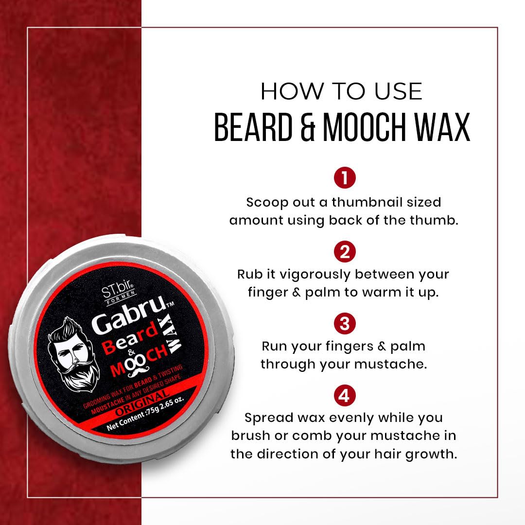 Gabru Beard & Mooch Original Wax for Men (150g) Pack Of 2 2