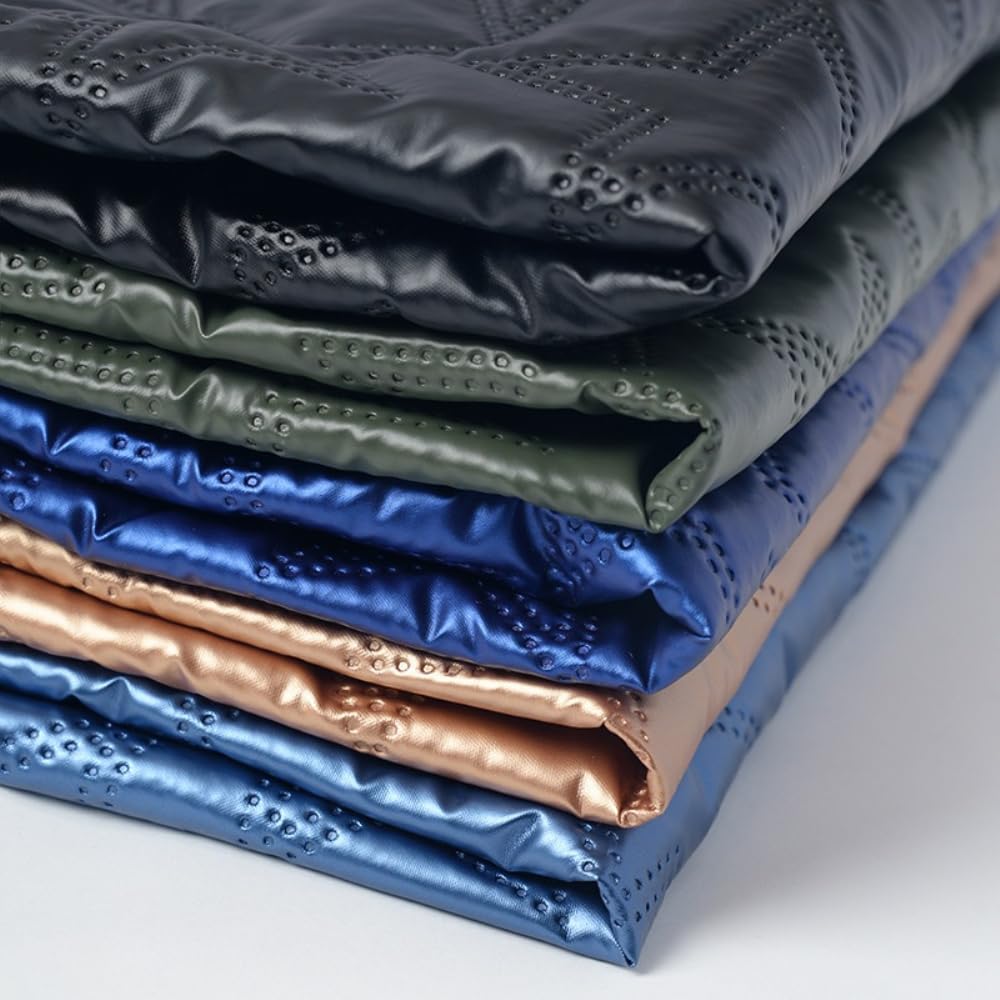 Tela acolchada de poliuretano de 2 m por metros, impermeable, 150 cm de ancho, piel sintética acolchada con patrón de estrella, suave acolchado para forro de chaqueta, abrigos, bolsos, zapatos